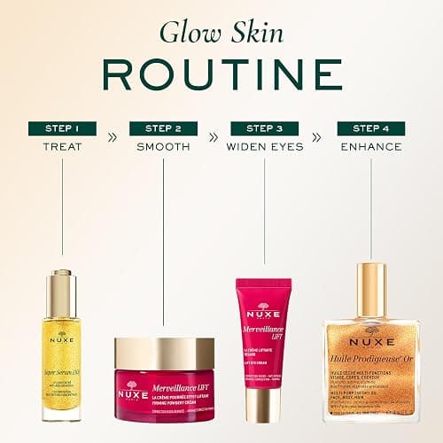 NUXE Huile Prodigieuse Shimmer Multi-Purpose Dry Oil - Luxurious Radiant Glow and Hydration for Face, Body & Hair thumbnail 8