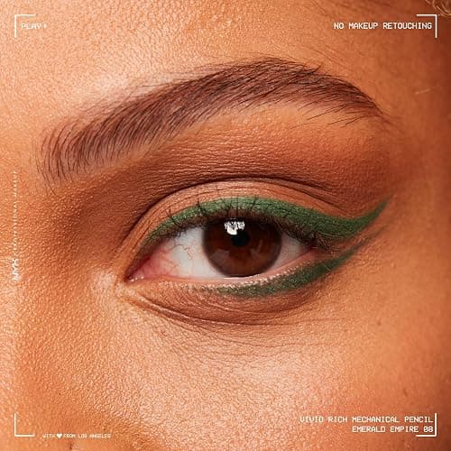 NYX PROFESSIONAL MAKEUP Mechanical Eye Pencil, Vivid Rich Mechanical, Creamy Retractable Eyeliner - Emerald Empire, Emerald Green Eyeliner thumbnail 2