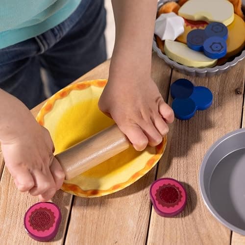 Melissa & Doug Make and Bake Pies Pretend Play Food Set and Wooden Oven with Squishy Dough for Ages 3+ - FSC Certified thumbnail 5