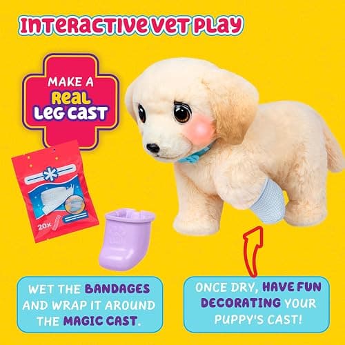 Little Live Pets Ouchies Cooper The Retriever Puppy, 50+ Sounds, Limping to Walking Puppy Toy with Vet Carrier, Interactive Toy Dog for Kids Ages 5+ thumbnail 6