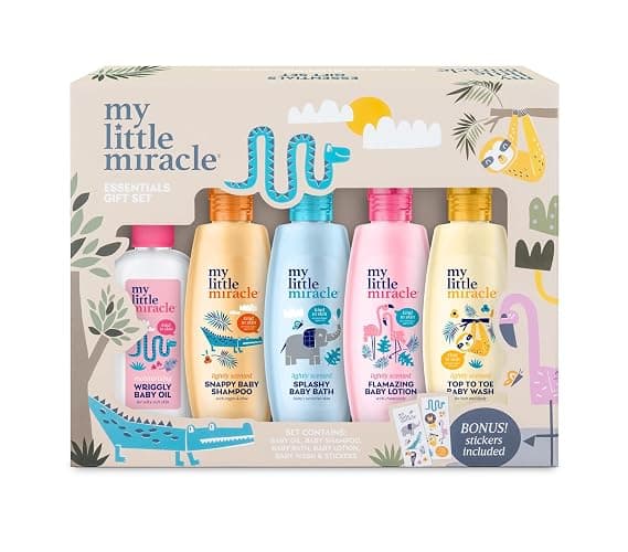 My Little Miracle Baby Gift Set – Essentials for Newborn | Lotion, Shampoo & Conditioner, Oil, Bath & Top to Toe Wash | Newborn Essentials & Baby Shower Gifts - Image 1