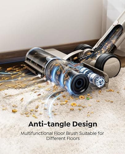 Cordless Vacuum Cleaner,80Mins/50kpa Vacuum Cleaners for Home,Stick Vacuums with Self-Standing,Touch Screen,LED Headlights, Anti-tangle,Rechargeable,Lightweight,for Carpet,Hard Floor, Pet Hair(P7 Pro) thumbnail 4