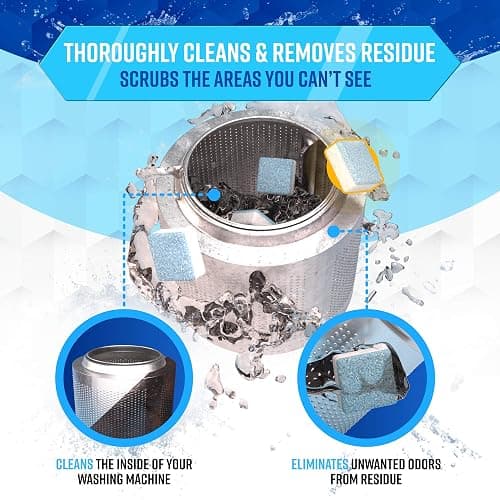 ACTIVE Washing Machine And Dishwasher Cleaning Tablets Bundle - Includes 12 Month Supply Dishwasher Cleaner Deodorizer & Washing Machine Descaler Deep Cleaning Tablets - 48 Tablet Set thumbnail 5