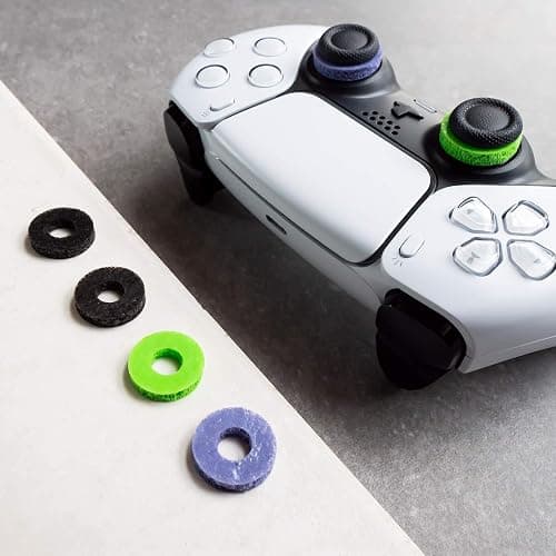 KontrolFreek Precision Rings | Aim Assist Motion Control for PlayStation 4 (PS4), PS5, Xbox One, XBX, Switch Pro & Scuf Controller (Black/Purple/Green) thumbnail 4
