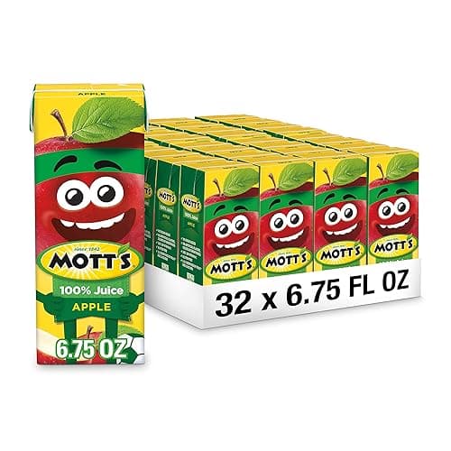 Mott's 100% Original Apple Juice, 6.75 Fl Oz Boxes, 32 Count (4 Packs Of 8), 2 Servings Of Fruit, 100% Fruit Juice, Gluten-free, Caffeine-free, Kosher, Contains No Artificial Colors Or Sweeteners - Image 1