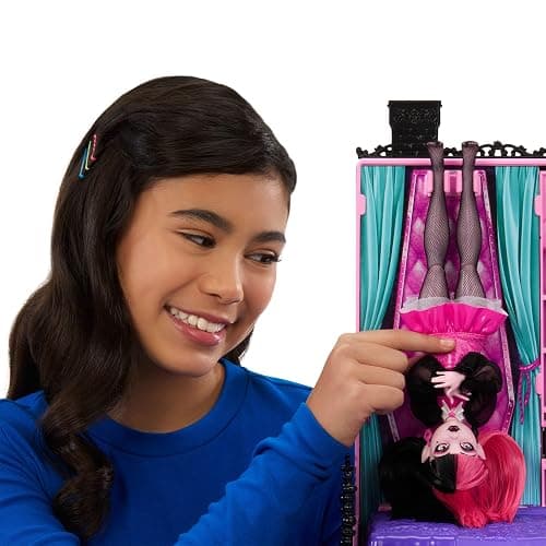 Monster High Boo-tique Hotel Doll House, Foldable Playset with Spooky Surprises in Every Room and 13+ Pieces Including Furniture and Accessories thumbnail 2