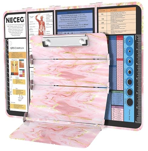 Nursing Clipboard Foldable, Nursing Medical Edition Cheat Sheets Aluminum 4 Layers Nurse Foldable Clipboard, Nursing Pocket Size Pen Clip Pocket Clipboard for Nurses Students School and Doctors - Image 1