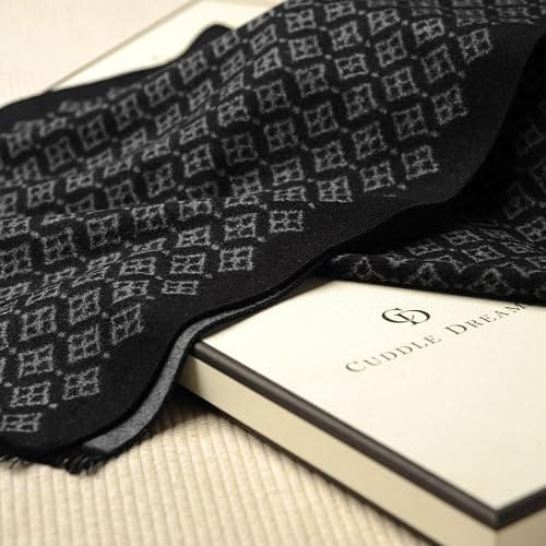 CUDDLE DREAMS Men's Silk Scarves for Winter, 100% Mulberry Silk Brushed, Luxuriously Soft & Warm, Decent Box Packed thumbnail 6
