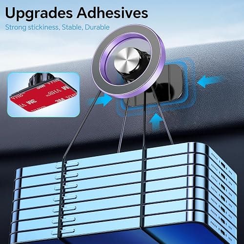Kaistyle for Magsafe Car Mount【20 Strong Magnets】Magnetic Phone Holder for Car Phone Holder Mount Dash Mounted Holders Cell Phone Holders for Your Car Accessories for Women Men for iPhone 17 16 15 14 thumbnail 5