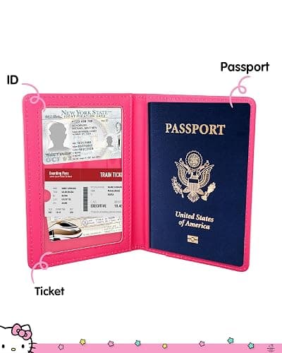 Hello Kitty Passport Cover for Travel Official License, Sanrio Gifts | Cute Passport Holder, Hello Kitty Travel Accessories, Passport Case thumbnail 6