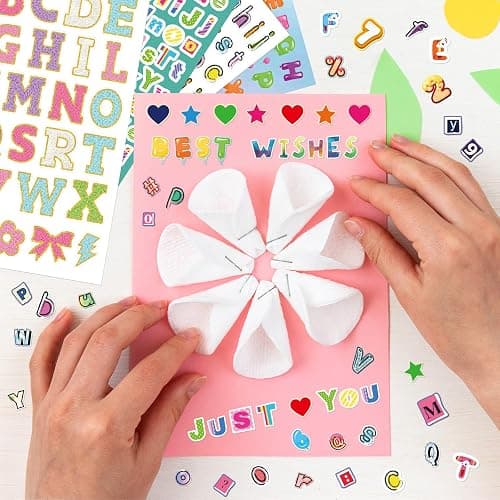 4000 Pcs+ Letter Stickers, 52 Sheets Alphabet Stickers Self-Adhesive Colorful Number Sticker Letters for Scrapbooking DIY Crafts Journaling School Projects Notebook Junk Journal Laptop Classroom Decor thumbnail 2