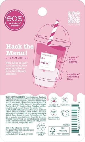 eos Flavor Lab Secret Menu Lip Balm - Cherry Limeade, Limited-Edition, Moisturizing, Hydrating for Dry Lips, Variety Pack, 0.14 oz, 2-Pack thumbnail 7