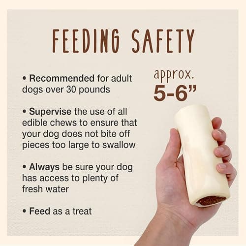 Cadet Stuffed Shin Bones for Dogs, Peanut Butter Flavor, Large, 5-6" | Long lasting dog chew bone for aggressive chewers, supports dental health, dog bones for large dogs, keeps dogs busy thumbnail 7
