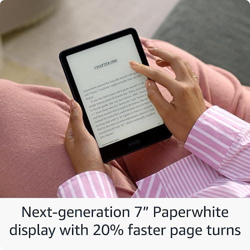 Amazon Kindle Paperwhite 16GB (newest model) – Our fastest Kindle ever, with new 7" glare-free display – Without lockscreen ads – Raspberry + 3 Months Free Kindle Unlimited (with auto-renewal) thumbnail 2