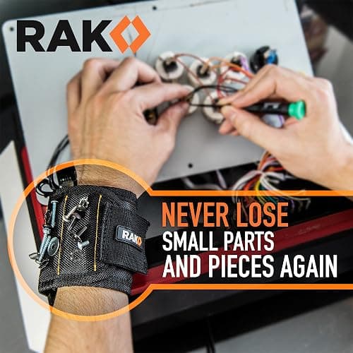 RAK Magnetic Wristband Gifts for Men - Premium Tool Belt for Holding Screws Nails with Powerful Magnets, Cool Gadgets Stocking Stuffers for Men, Holiday for Dad, Husband, Grandpa, Him thumbnail 8