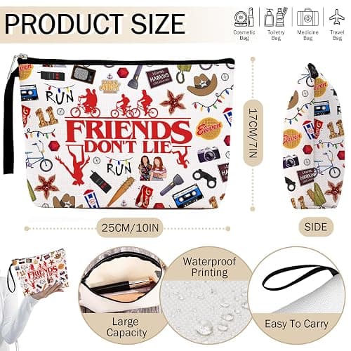 Friendship Makeup Bag Cool Thing Merch Gifts Inspirational Quote Cosmetic Pouch Friend Merchandise Gifts for Women BFF Bestie Sister Travel Toiletry Organizer Christmas Birthday Graduation Pencil Case thumbnail 3