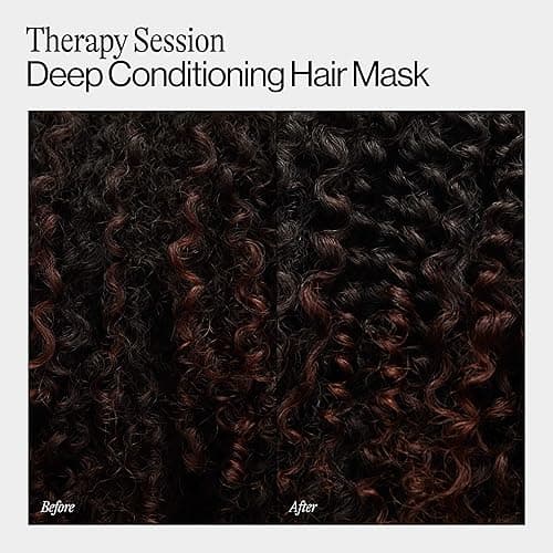 Eva NYC Therapy Session Deep Conditioning Hair Mask with Vegan Protein, Jojoba Oil + Argan Oil - Hydrate, Soften + Repair Hair Strength - Sulfate Free - Warm Vanilla Scent - 13.5 fl oz thumbnail 4