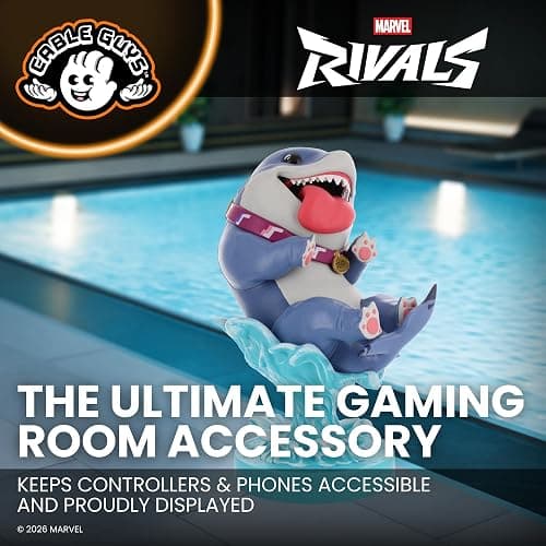 Cableguys Marvel Jeff the Land Shark Controller Holder & Phone Stand | Marvel Rivals Gaming Accessories for Room and Desk Setup, Compatible with Xbox, PlayStation & Standard Game Controllers thumbnail 2