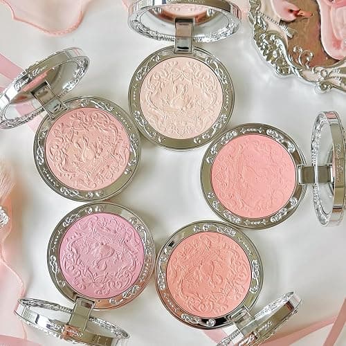 Flower Knows Swan Ballet Embossed Blush,Vanilla Matte Powder Blush for Cheeks,Buildable & Blendable Face Makeup,Soft Long-Lasting Cute Make Up for Women & Girls,0.17 Oz(01 Niveous Swan) thumbnail 6