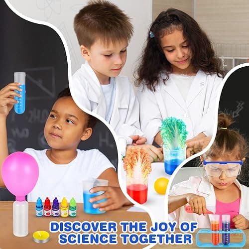 Science Kit for Kids,80 Science Lab Experiments,Scientist Costume Role Play STEM Educational Learning Scientific Tools,Birthday Gifts and Toys for 6 7 8 9 Years Old Boys Girls Kids thumbnail 7