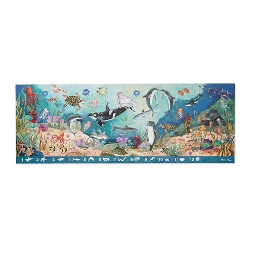 Melissa & Doug Search and Find Beneath The Waves Floor Puzzle (48 pcs, Over 4 feet Long) - FSC Certified thumbnail 6