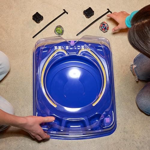 Beyblade X Drop Attack Battle Set with Beystadium Arena, 2 Takara Tomy Tops & Launchers, Impact Drake 9-60LR & Hover Wyvern 3-85N, Battling Game Toys, Ages 8+ thumbnail 5