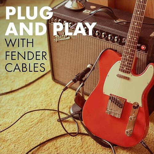 Fender Professional Series Instrument Cable, Guitar Cable 10 ft, Guitar Accessories, Stage Ready with Anti-Kinking Design, Black thumbnail 6