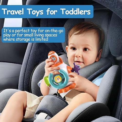 Montessori Sensory Toys for Toddlers 1-3 - Travel Activities Busy Board Cube - Baby Gifts for 6 9 12 18 Months 1 2 One Year Old Infant Boys Girls - Airplane Plane Car Travel Toys Educational Learning thumbnail 6