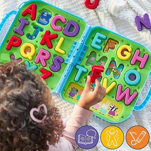 Peppa Pig Peppa’s Alphabet Case, ABC Learning Toys, Puzzle Preschool Games for Classroom, Back to School Gifts for Kids, Ages 3+ thumbnail 5