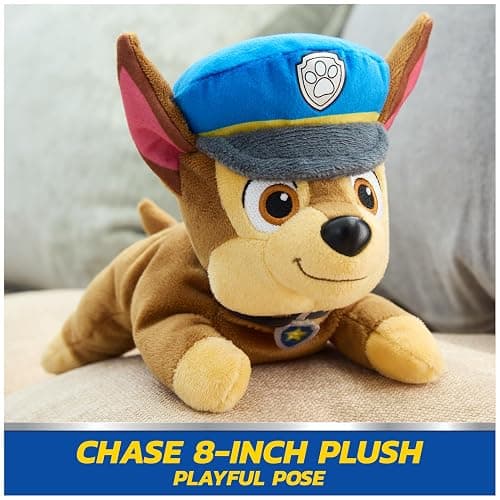 Paw Patrol GUND Chase Plush, Official Lounging Chase Plush Toy, Weighted Stuffed Animal, Sensory Toy for Ages 1 and Up, 8” thumbnail 3