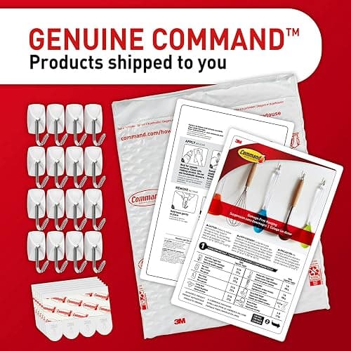 Command Small Wire Toggle Hooks, 16 Hooks and 24 Command Strips, Damage-Free Hanging Wall Hooks with Adhesive Strips, Adhesive Hooks for Hanging Christmas Decorations, Holds up to 0.5 lb thumbnail 6
