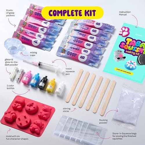 Taba Squishy Making Kit for Kids - Kids Crafts - 6 7 8 9 10 11 12 Year Old Girl Birthday Gift Squishies Craft Kits - Arts and Crafts for Kid for 8-12 - Toys for Girls Ages 5-7 thumbnail 5