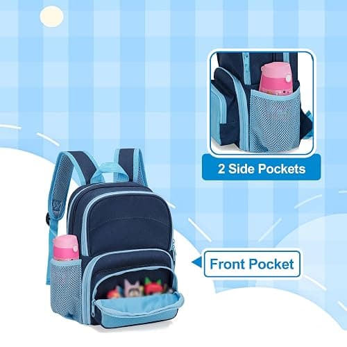 LoDrid Backpack Compatible with Tonie Box 2/1, Carrying Case with Multiple Pockets for Headphones, Charger and Accessories, Storage Bag for Audio Player Starter Set, Navy Blue (Patented Design) thumbnail 5