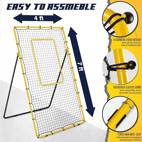 Newbyinn Volleyball Rebounder Net, Volleyball Training Equipment, Bounce Back Net for Volley Ball Practice with 5 Adjustable Rebound Angles 7x4 ft thumbnail 5