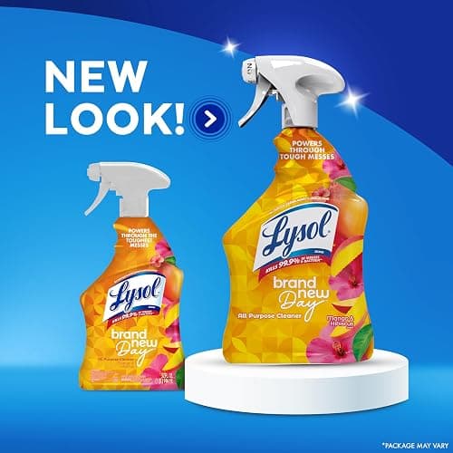 Lysol All Purpose Cleaner Spray, Multi-Purpose Disinfecting Spray, Kitchen & Bathroom Cleaner, Mango & Hibiscus Scent, 32 Fl Oz (Pack of 2) thumbnail 8