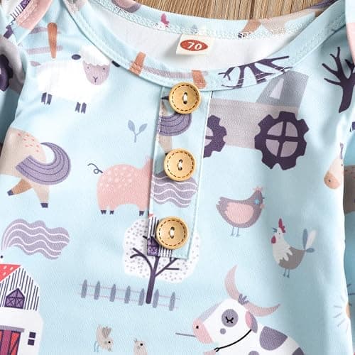 Fvzbovte Newborn Knotted Gown Soft Cotton Baby Set Floral Onesie Girls and Boys Sleeper Nightgown thumbnail 4