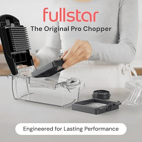 Fullstar The Original Pro Chopper - Vegetable Chopper and Spiralizer, Food Chopper with Container, Fruit Slicer, Kitchen Gadgets & Gifts, Home Essentials (4 in 1, Clear) thumbnail 3