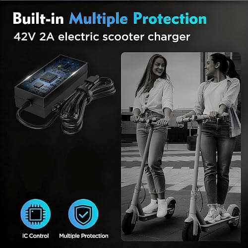 EVAPLUS SGS Certified 42V 2A Fast Charger with 3 Types of Connectors, for 36V Lithium Batteries- Compatible with Pocket Mod, Sports Mod, Electric Scooters thumbnail 7