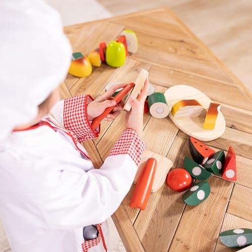Melissa & Doug Chef Role Play Costume Dress-Up Set (8-Piece) - Chef's Jacket, Hat, Name Tag - Pretend Chef Dress up Outift with Realistic Accessories, Kids Dress Up for Toddlers & Children Ages 3+ thumbnail 7