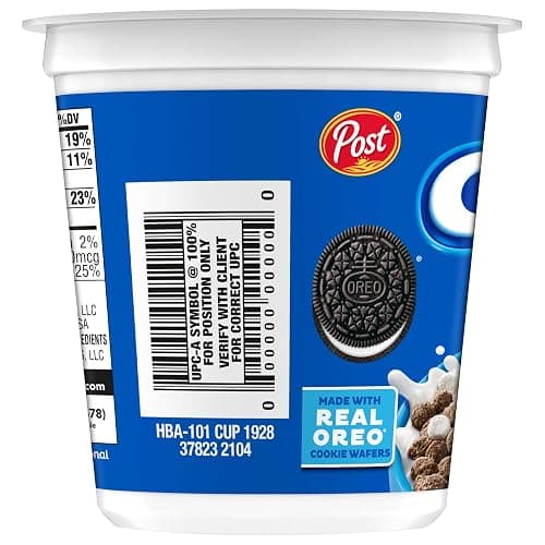 Post Oreo Puff Cereal Cup, Chocolate Cereal, 1 oz cup (Pack of 12) thumbnail 8