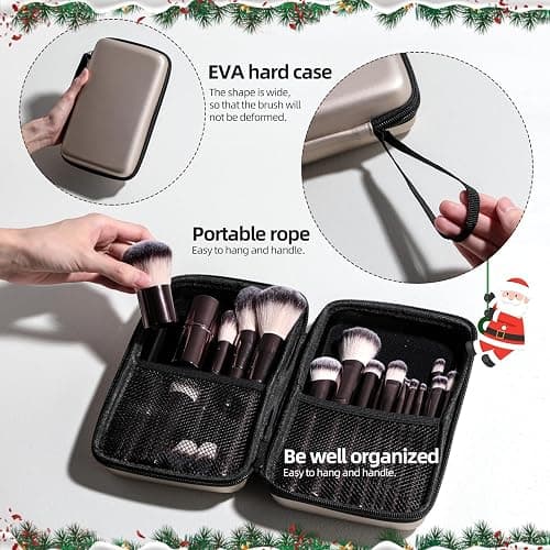 Professional Makeup Brushes BS-MALL With Travel Case - Kabuki Brush Eyeshadow Brush, Concealer Brush, Blush Brush Bronzer & Foundation Brush 20 Pcs, Labeled Daily Use & Versatile Occasions thumbnail 5