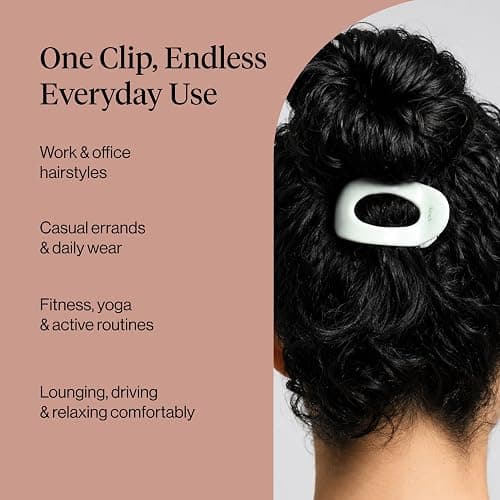 Kitsch Small Flat Claw Clip for Women - Sage Leaf, 1pc | Durable & Strong Hold Flat Hair Clips For Styling, Half Updo | Non-Slip for Secure, Comfortable Wear, For All Hair Types thumbnail 6