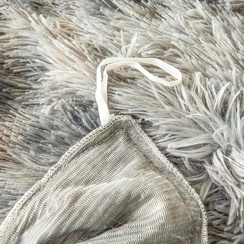 Besfunny Plush Fluffy Tie Dye Dark Gray Comforter Cover Queen Set – Faux Fur Plush Tie Dye Dark Gray Bedding 3-Piece Set (1 Duvet Cover + 2 Furry Pillow Shams) Cozy Bed Set thumbnail 7