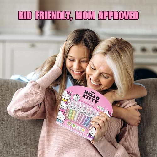 Hello Kitty 10 Piece Plant Based Lip Gloss, Girls Party Favors, First Makeup Set for Girl, Perfect for Parties, Sleepovers, and Birthday Gifts, Ages 3+, by Townley Girl thumbnail 7