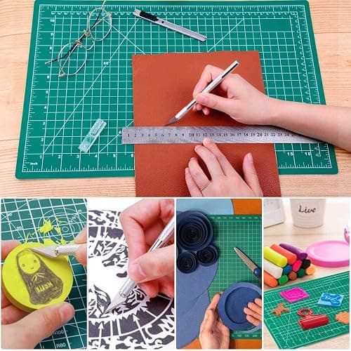 anezus Self Healing Sewing Mat, 12inch x 18inch Rotary Cutting Mat Double Sided 5-Ply Craft Cutting Board for Sewing Crafts Hobby Fabric Precision Scrapbooking Project thumbnail 7
