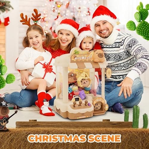 Mini Claw Machine for Kids, Cute Capybara Vending Machine for Girls Age 5-6, Candy Grabber Dispenser with Plush Toy and Capsule for Boys, Birthday Gifts for Age 3+, Perfect for Family, Party thumbnail 8