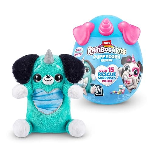 Rainbocorns Puppycorn Rescue (Sausage) by ZURU, Collectible Plush, Stuffed Animal Toys, Surprise Egg, Stickers, Syringe Slime, Ages 3+ for Girls, Children thumbnail 4