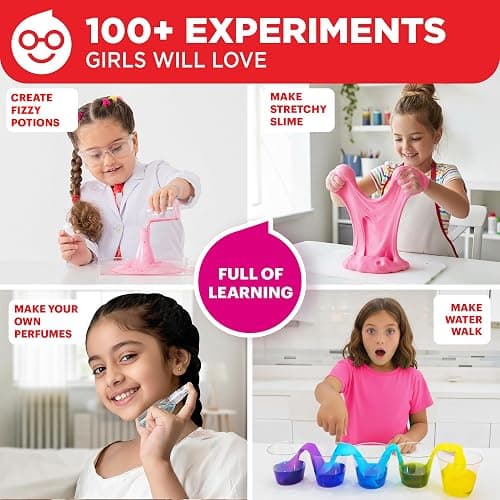 Doctor Jupiter Girls' First Science Kit for Kids Ages 4-5-6-7-8 | Christmas, Birthday Gift Ideas for 4+ Year Old Girls | STEM Toy Kit with 100+ Experiments | Learning & Educational Projects thumbnail 3