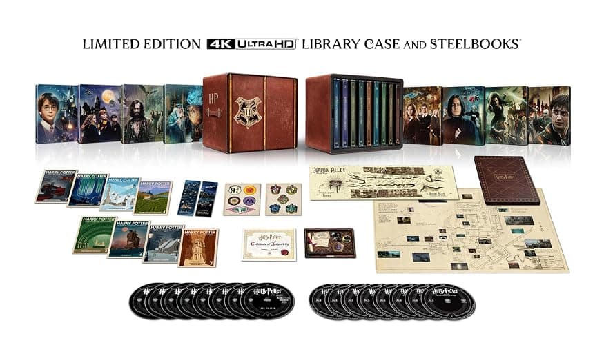 Harry Potter 8-Film Steelbook Library Case (Amazon Exclusive) (4K Ultra HD + Digital) - Image 1