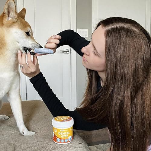 Paw Science Dog & Cat Teeth Cleaning Wipes - Dental Finger Wipes for Cats & Dogs - Pet Toothbrush & Tooth Brushing Kit - Effective Teeth Cleaner (Unscented) thumbnail 8